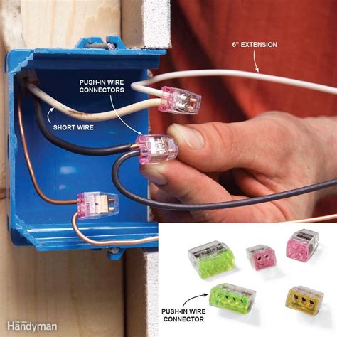 using a junction box to extend wire|extending electrical outlet wiring.